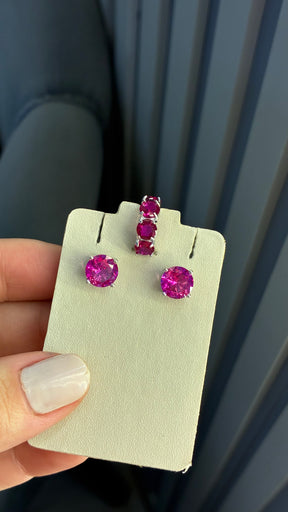 Brinco ponto de luz em cores + Piercing Fake de presente