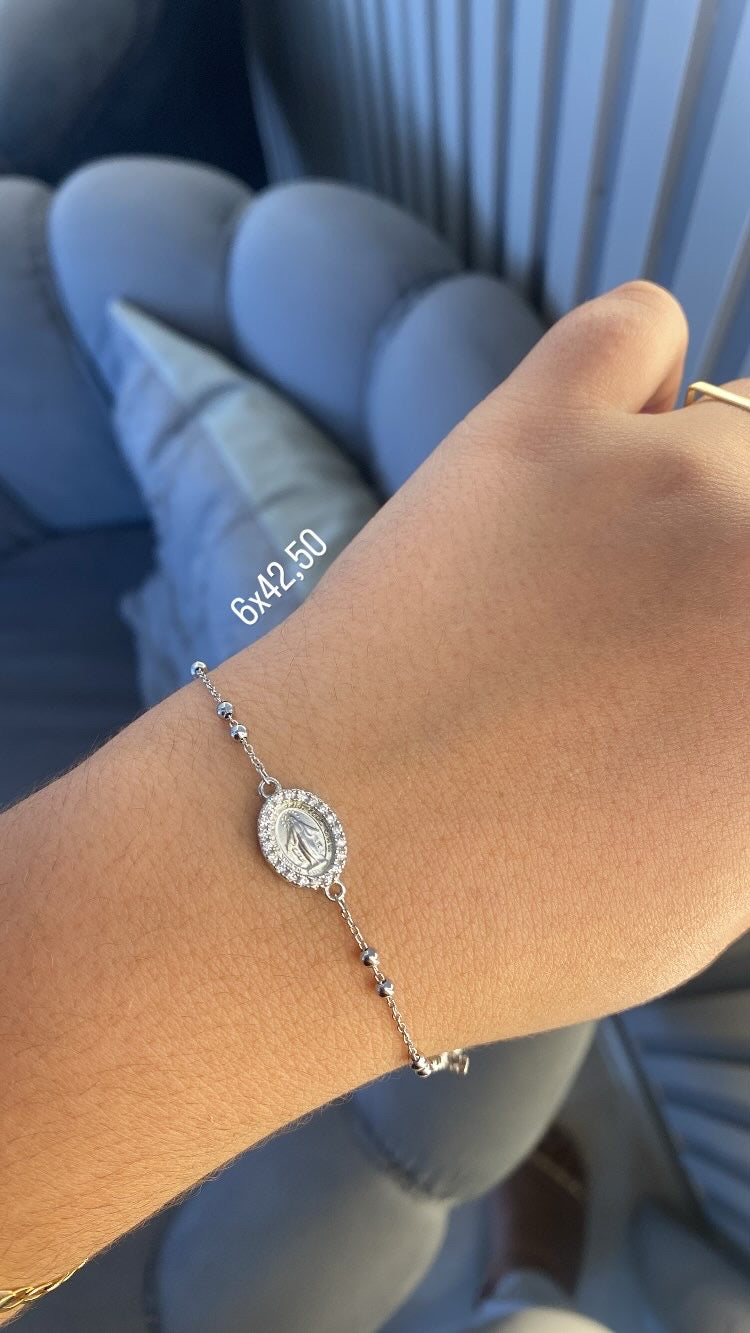 Pulseira Nossa senhora prata 925