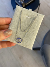 Colar Olho Grego com Detalhes em Azul