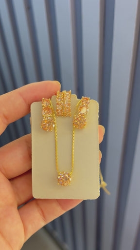 Trio Dourado ponto de luz champanhe